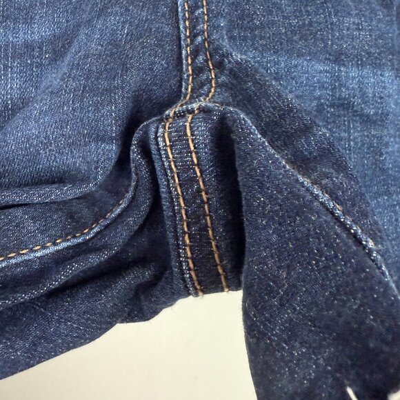 American Eagle Next Level Stretch Hi-Rise Shortie Denim Jean Shorts Size 00 EUC - Picture 4 of 10